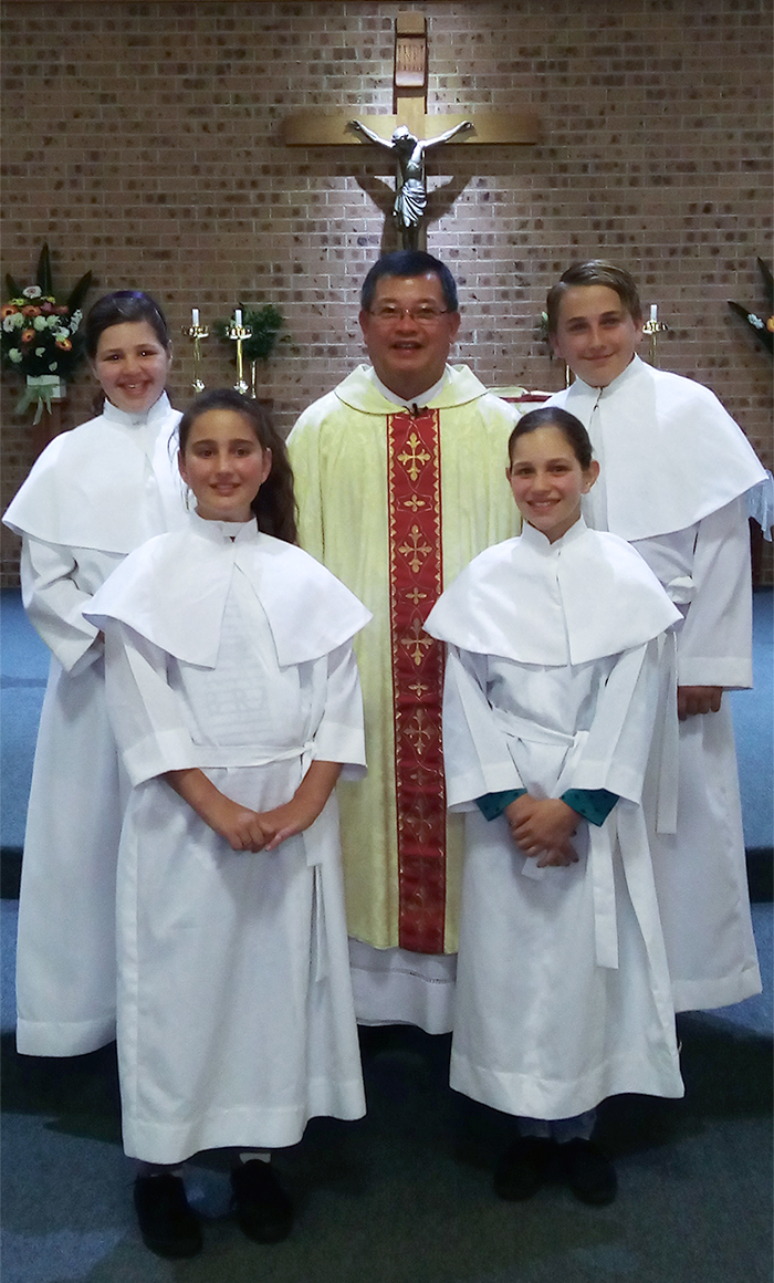 Father John With Altar Servers